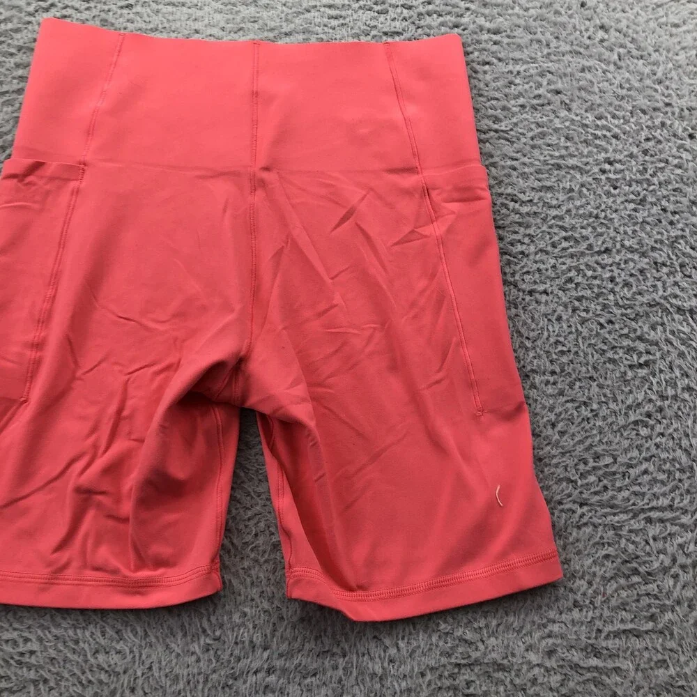 OFFLINE By Aerie Real Me Biker Shorts Womens Medium Pink High Rise 7 In Pockets